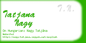 tatjana nagy business card